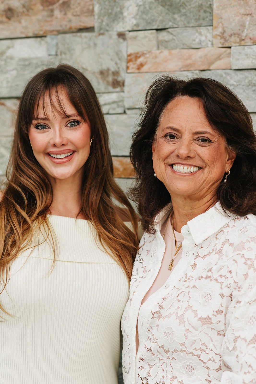 Audrey and Ashley Stanford smiling together